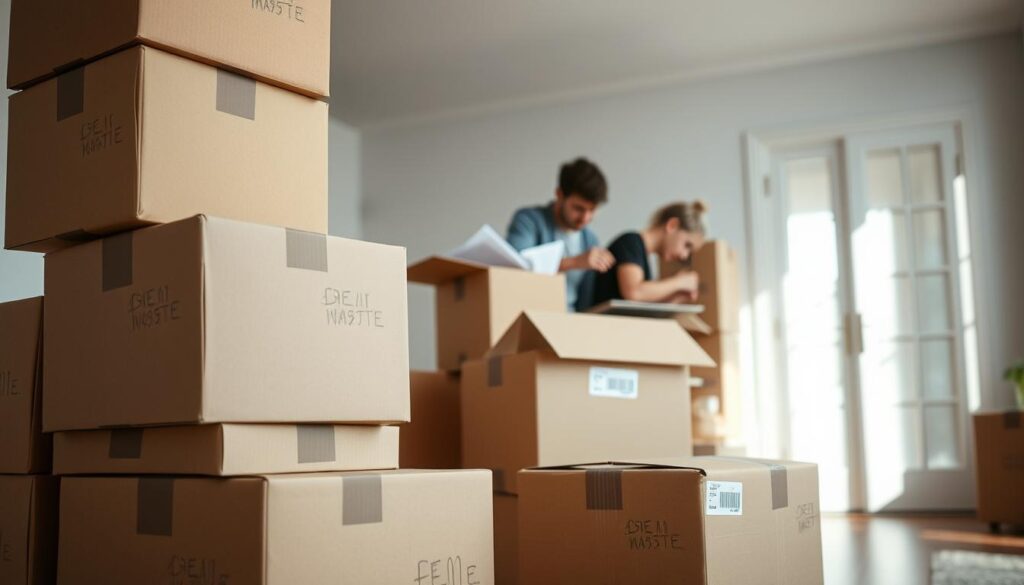 Umzugskartons packen Strategien
