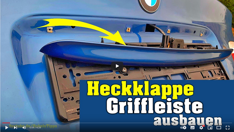 Bmw E46 Griffleiste ausbauen - Bmw E46 Heckklappe Griffleiste wechseln