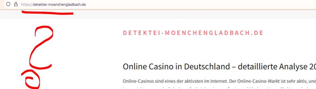 Detektei Trovato - Webseite falsch