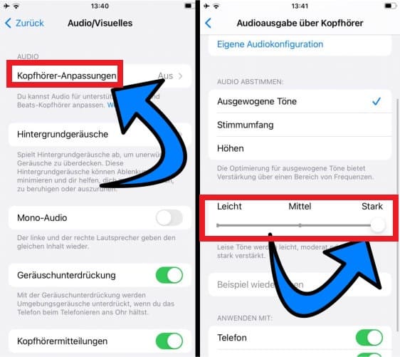 AirPods lauter machen -  Anleitung