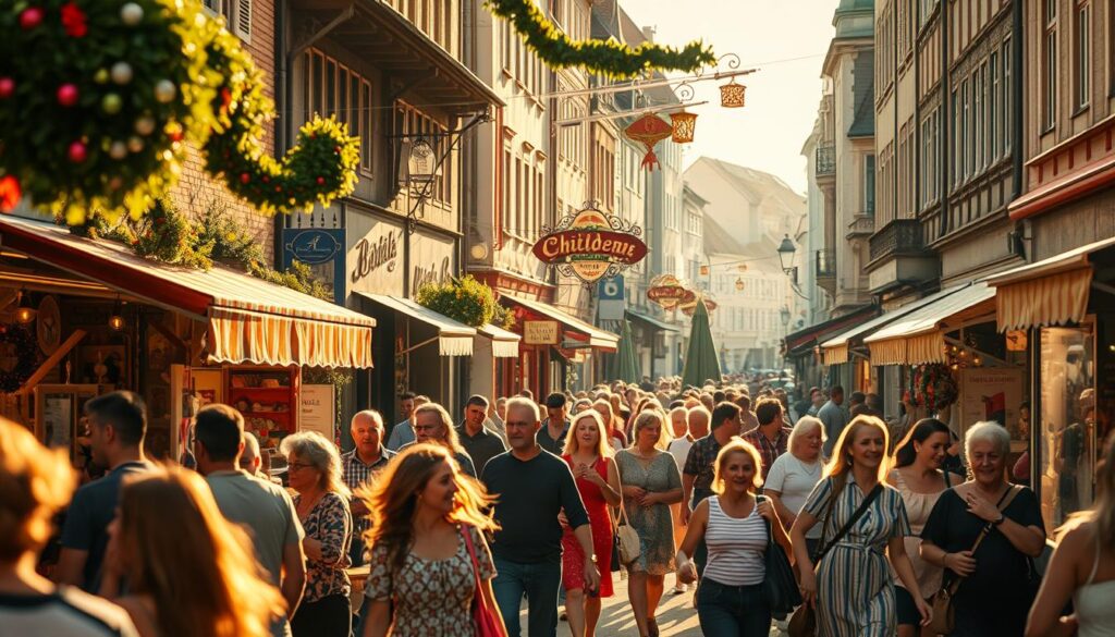 Atmosphäre beim verkaufsoffenen Sonntag Buxtehude 2024