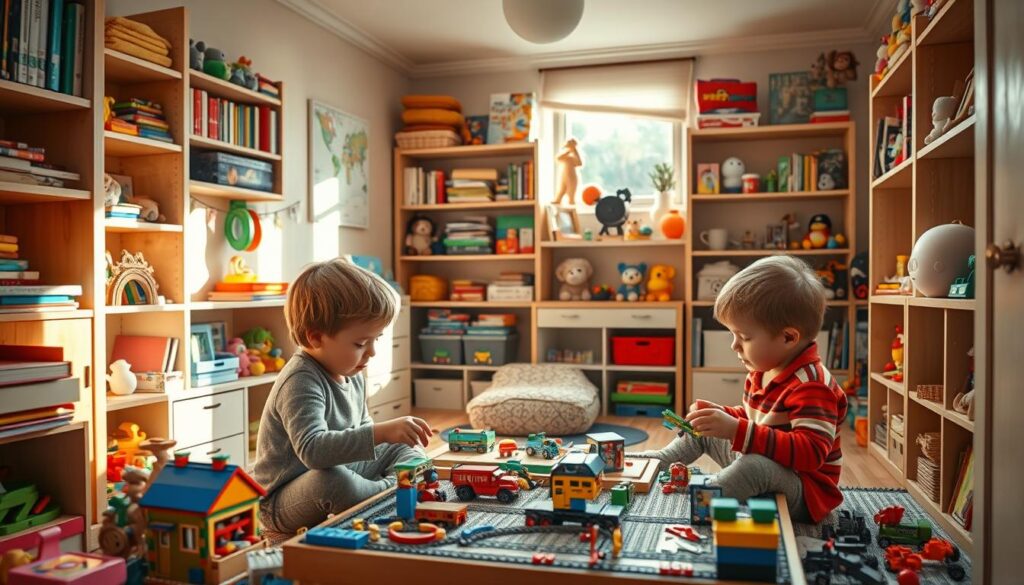Spielsachen tauschen im Kinderzimmer