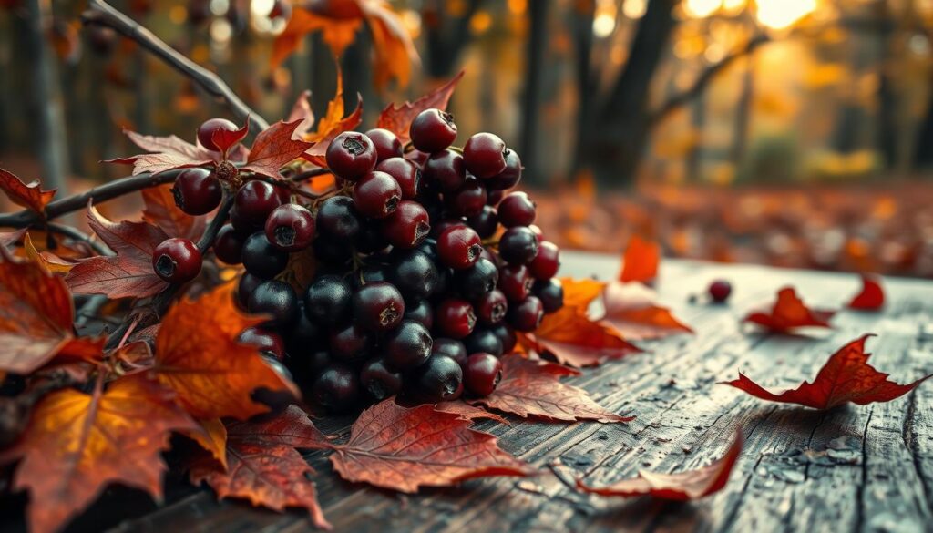 Beerentöne und Braun Herbst-Look