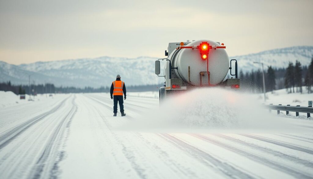 Winterdienst Streusalz Anwendung