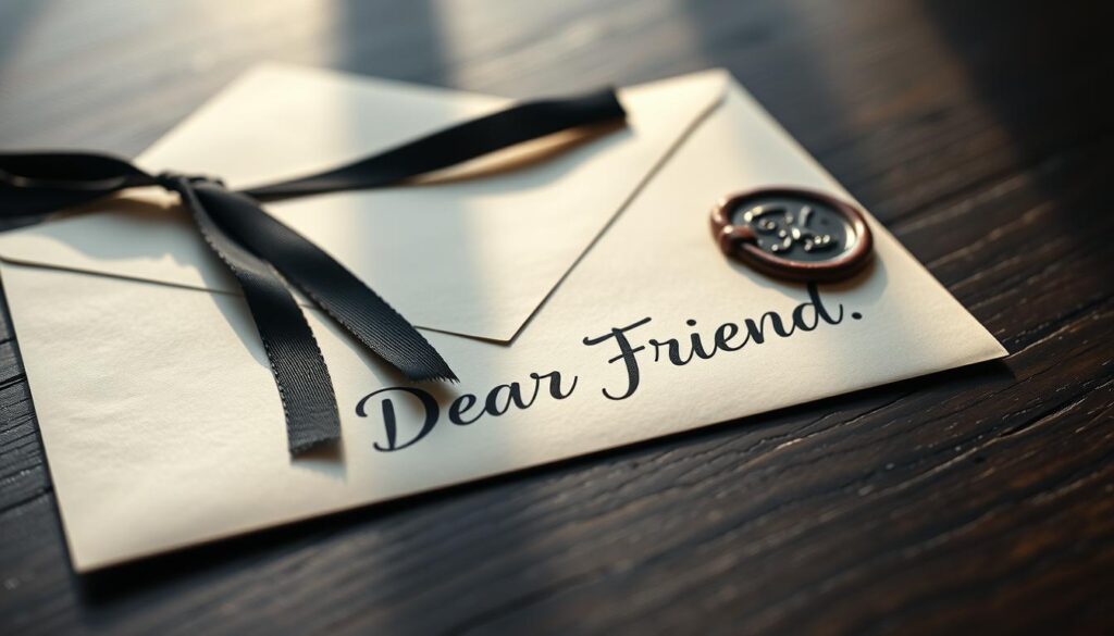 Anrede in Trauerkarte