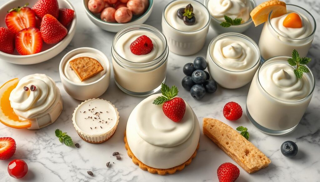 Quark-Desserts und Joghurt-Nachtische