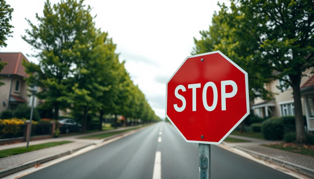 Sichtverhältnisse Stoppschild Sichtverhältnisse Stoppschild