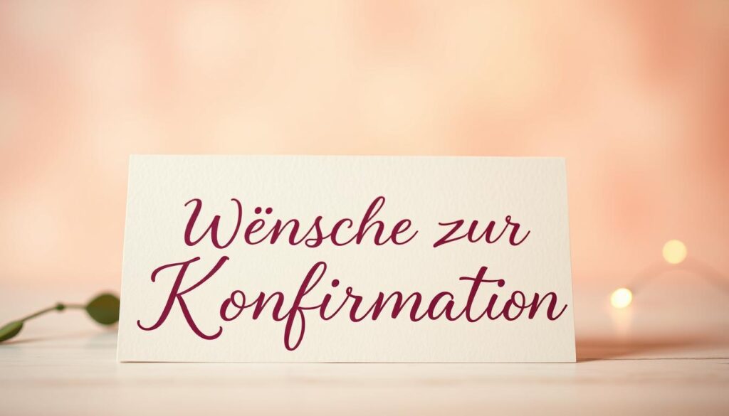 Wünsche zur Konfirmation