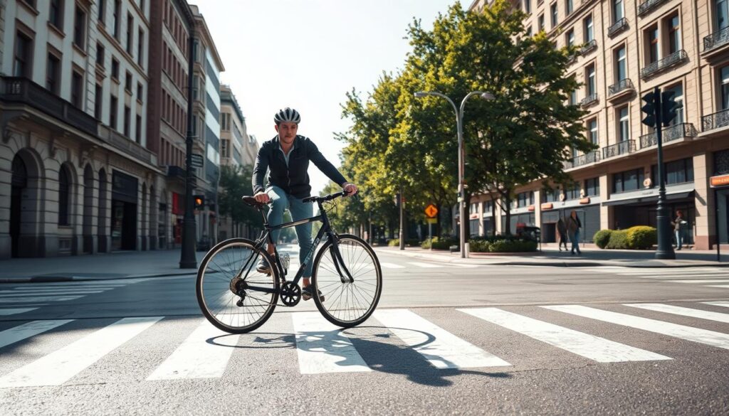 Zebrastreifen Radfahrer