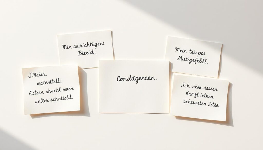 alternative Formulierungen für Trauerschreiben