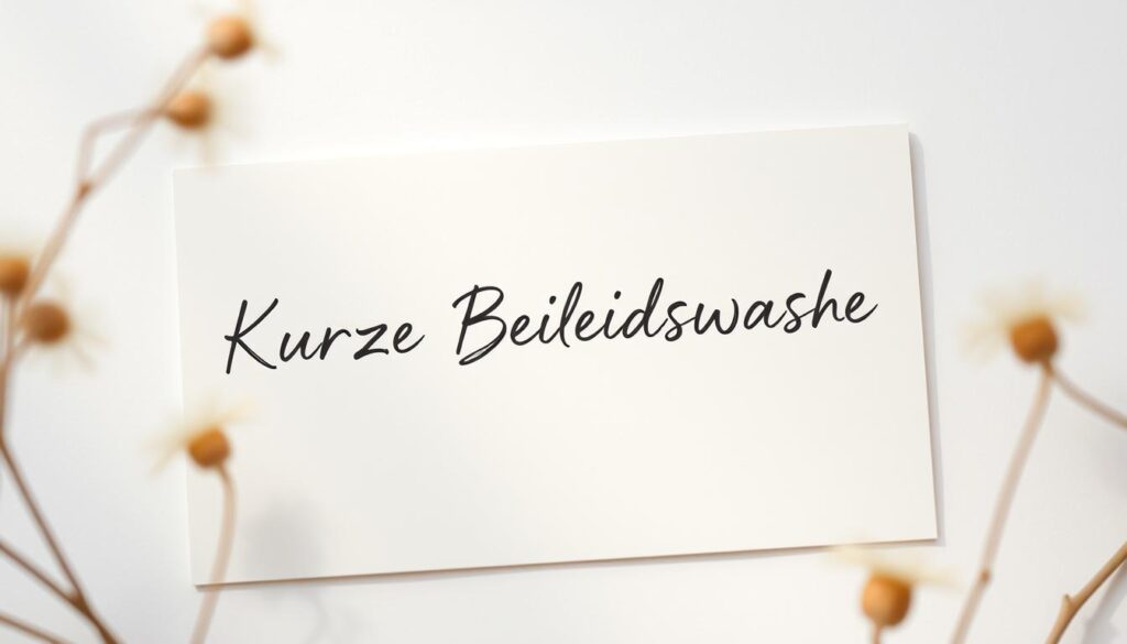 kurze Beileidswünsche