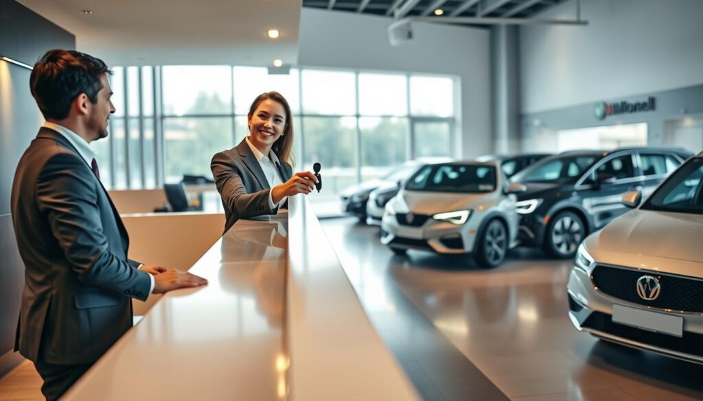 Wagenübernahme Mietwagen