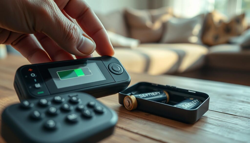 Batterie leer Fernbedienung wechseln Batterie leer Fernbedienung wechseln