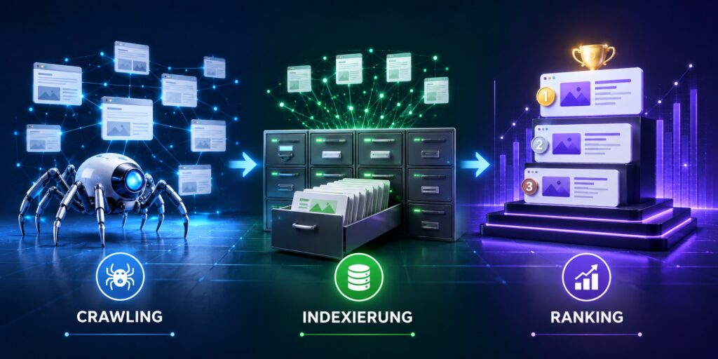 Crawling, Indexierung und Ranking Die drei Grundphasen von Google Search