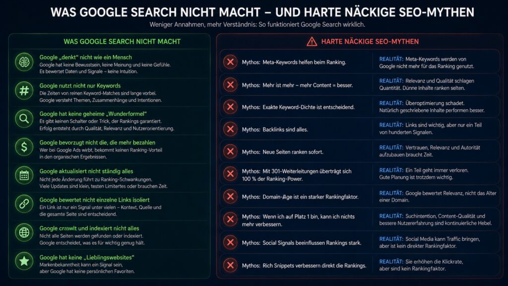 Was Google Search nicht macht Was Google Search nicht macht