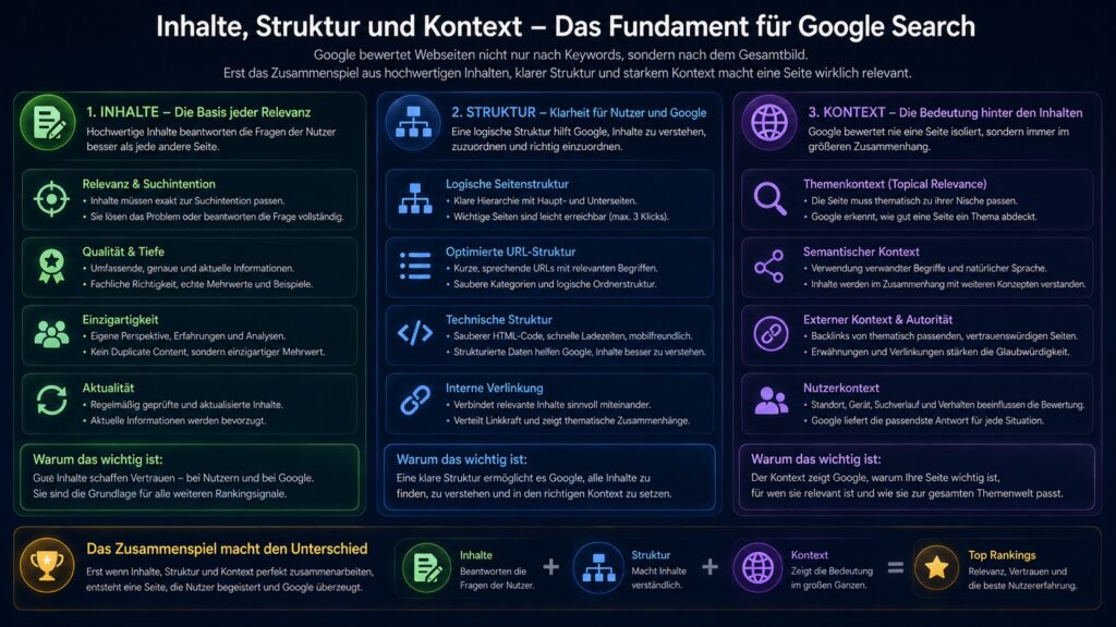 Welche Rolle Inhalte, Struktur und Kontext für Google Search spielen Welche Rolle Inhalte, Struktur und Kontext für Google Search spielen